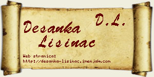 Desanka Lisinac vizit kartica